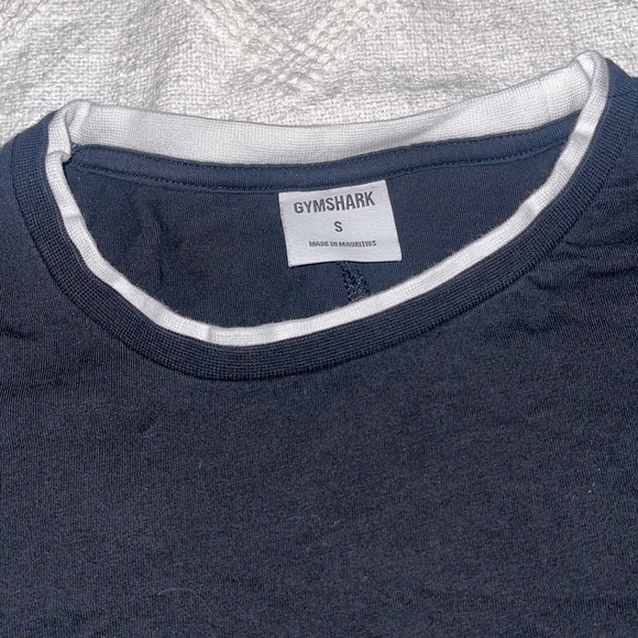 Gymshark Men's Size Small Black Long Sleeve White Logo T-Shirt - Picture 3 of 7